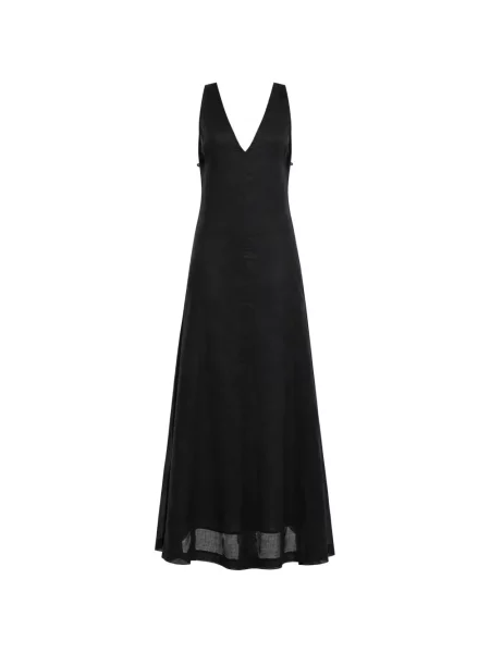 Rochie maxi Kulson cu decolteu în V negru