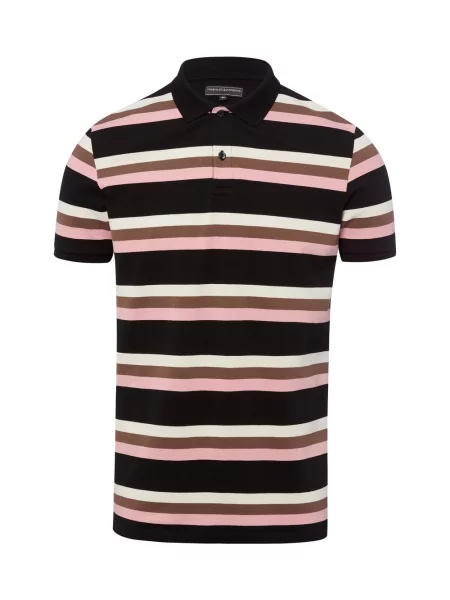 Finshley & Harding koszulka polo Mężczyźni czarny|wielokolorowy w S czarny