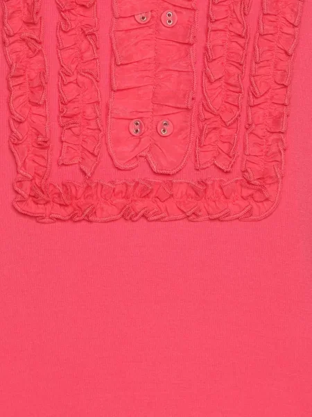 Długa tunika Marina Rinaldi z falbankami różowa