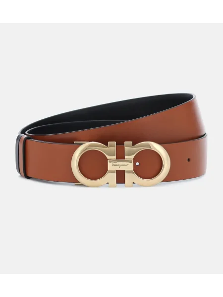 Кожаный колан Ferragamo черно