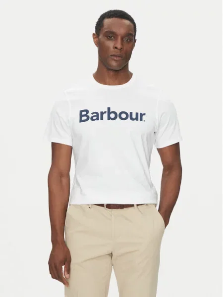 Barbour Футболка Logo Tailored Fit білий