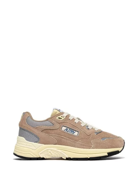 Sneakerși Autry cu șireturi din piele de căprioară maro