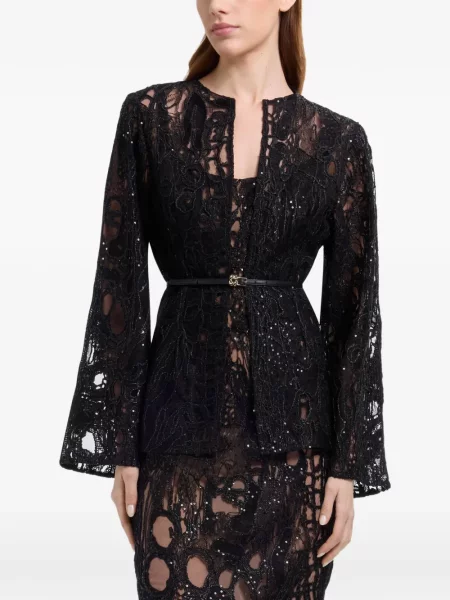 Яке Elie Saab бродирано черно