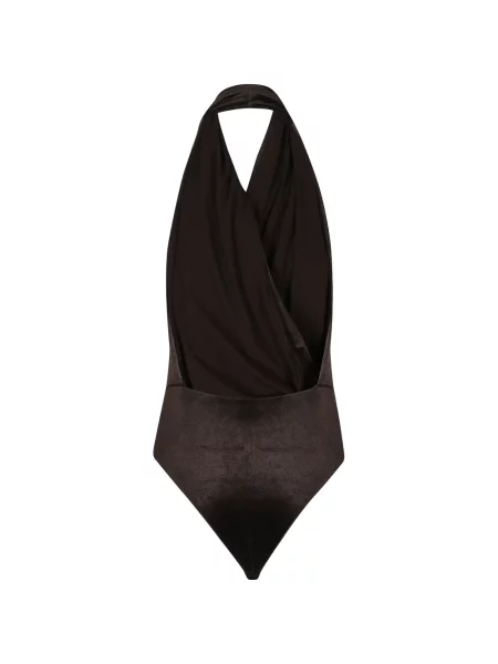 Body The Andamane drapat cu gât halter maro
