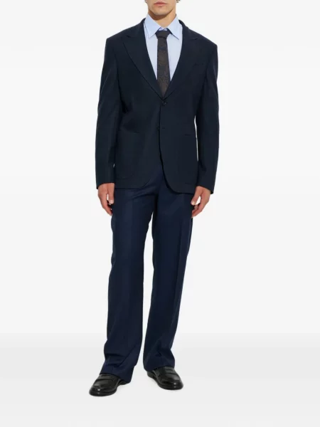 Pantaloni Etro de lână albastru