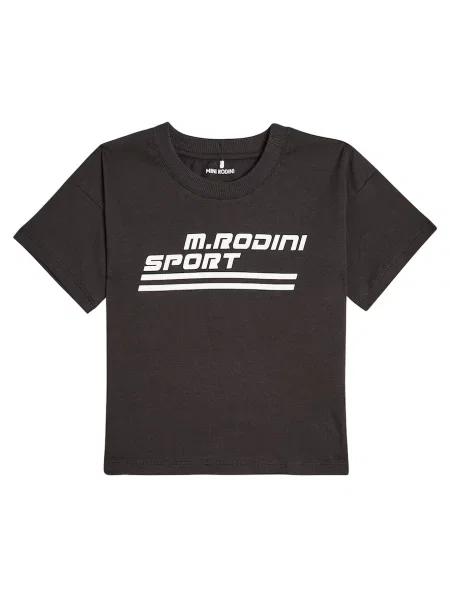 Αθλητικό μπλουζάκι Mini Rodini μαύρο