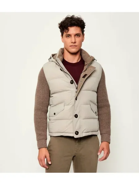 MooRER Geacă de puf FOSCOLO cu adaos de lână și cașmir bej