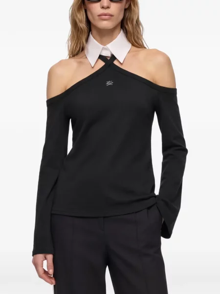 Gulerat top Karl Lagerfeld negru