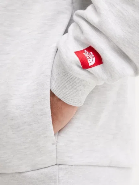 Кофта The North Face Redbox з капюшоном однотонна сірий