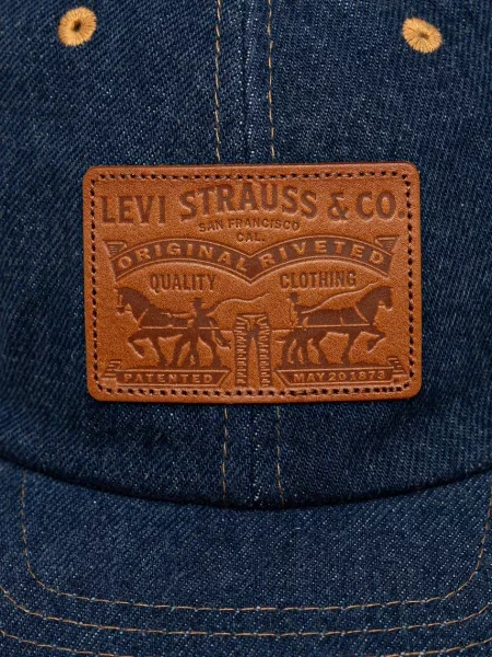 Czapka z daszkiem Levi's niebieska