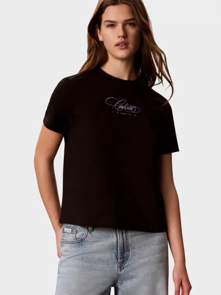 Класична футболка Calvin Klein Jeans чорна