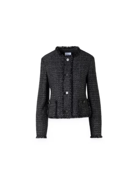 Geacă Akris din tweed negru