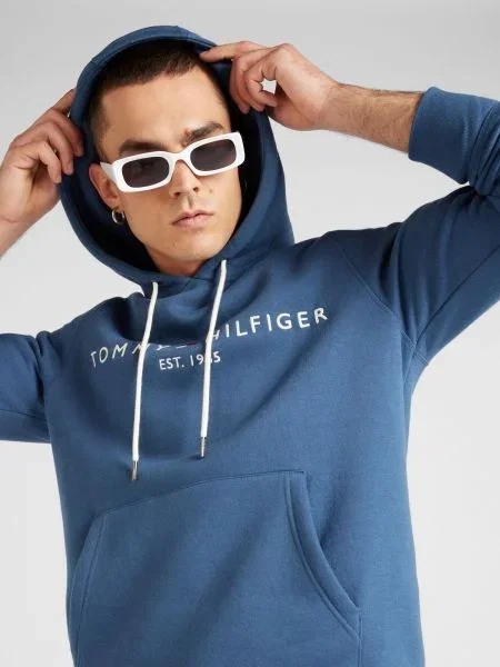 TOMMY HILFIGER Majica opal / temno modra / rdeča bela