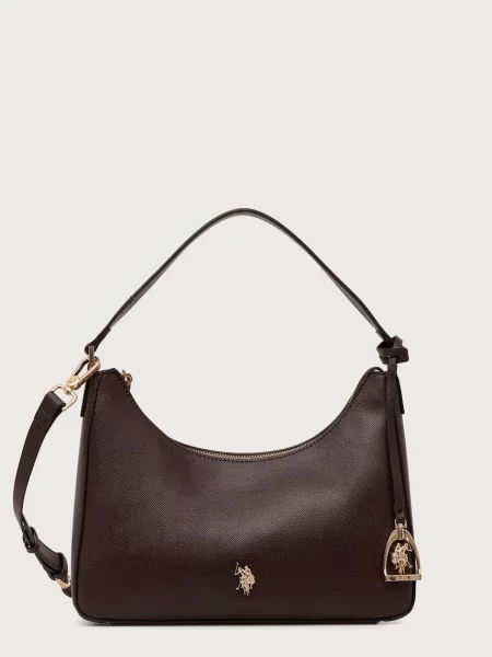 U.S. Polo Assn. geantă crossbody pentru femei cu imitație de piele JONES maro
