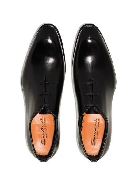 Σκαρπίνια oxford Santoni με κορδόνια με δαντέλα μαύρο