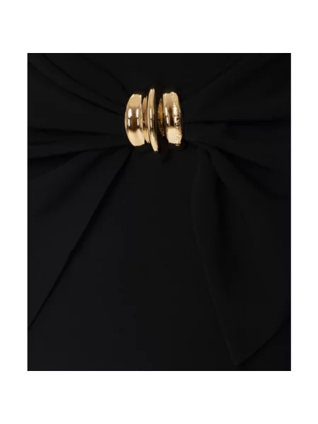 Spódnica mini Elisabetta Franchi z kokardką kopertowa czarna