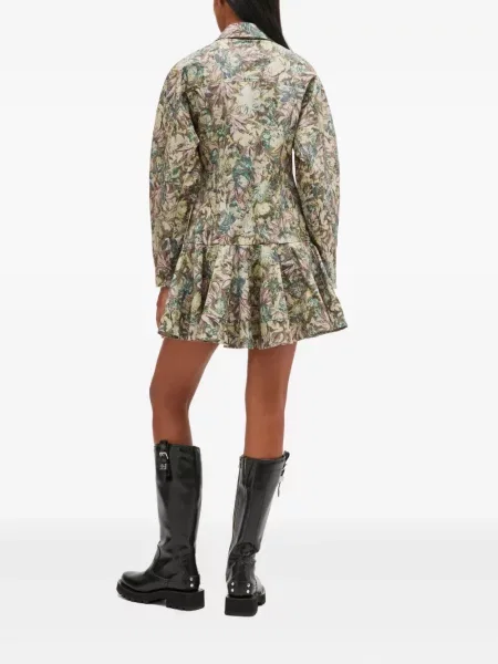 Rochie Ganni cu model floral cu imagine de costum