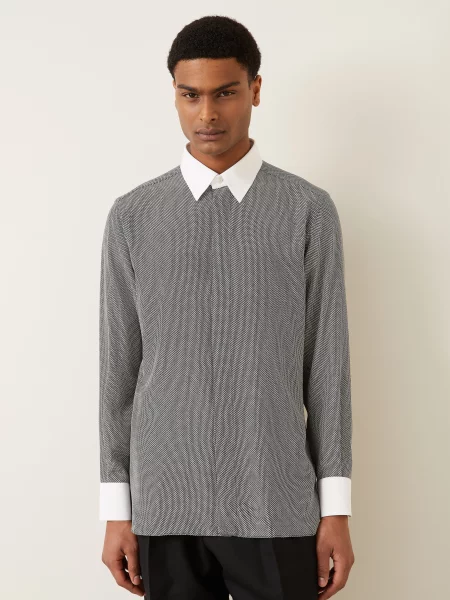 Tom Ford Hedvábná Košile Regular Fit / režná černá