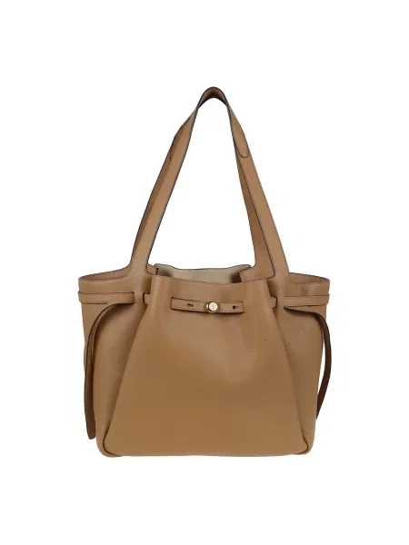 Tory Burch torebka skórzana Romy Tote beżowy