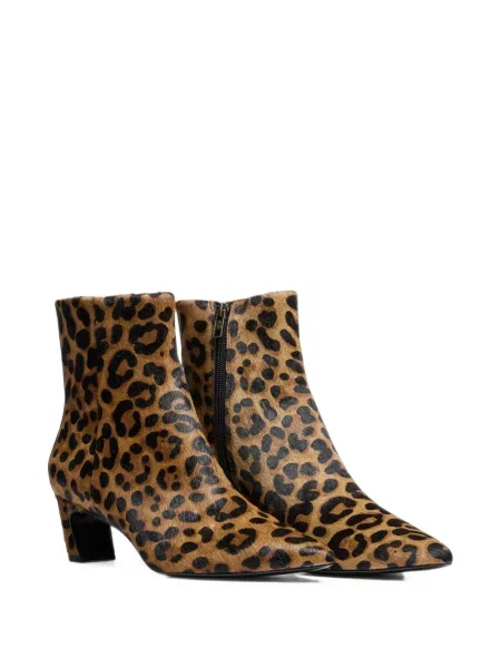 Cizme scurte Ash cu imagine cu model leopard maro