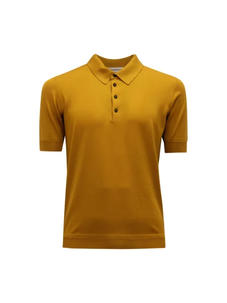 Koszulka polo Goes Botanical wełniana żółta