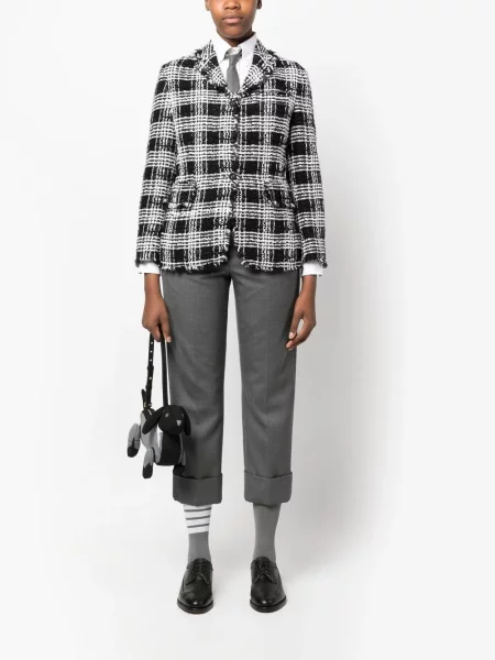 Pledas striukė Thom Browne tvido juoda