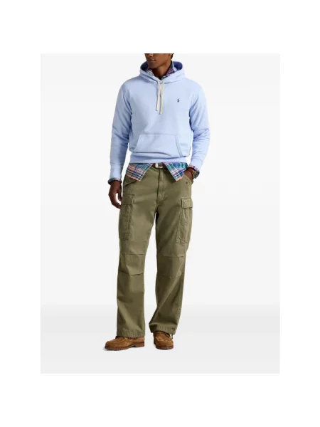 Bluza z kapturem Polo Ralph Lauren polarowa z kapturem niebieska