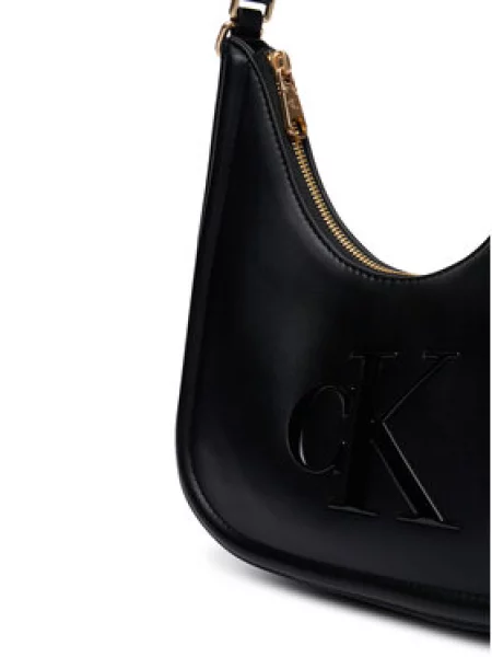 Kabelka Calvin Klein Bold Ck Small Crescent čierna
