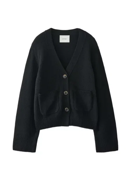 Cardigan Lisa Yang cu buzunare cu nasturi negru