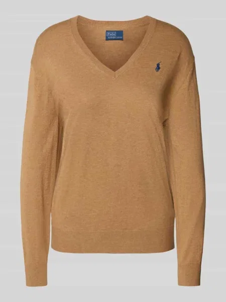Polo Ralph Lauren Sweter Beżowy Straight Fit brązowy