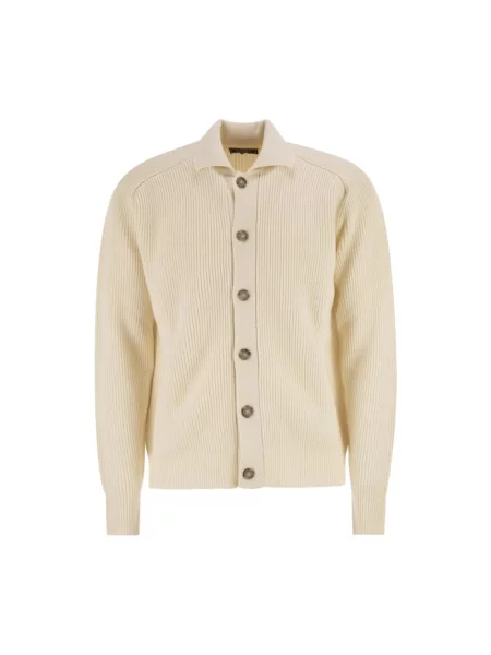 Kardigan Peserico wełniany ze ściągaczem beżowy