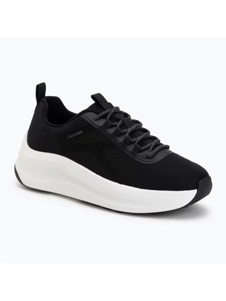 Кросівки Calvin Klein Chunky Run Lacesock Stripe ck black чорні