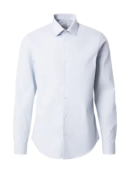 Calvin Klein Srajca golobje modra / črna bela