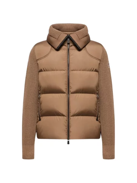 Geacă Moncler Grenoble tricotate maro