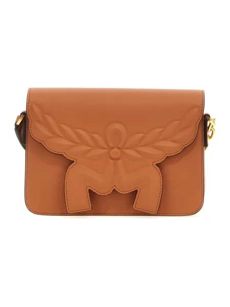 Torebka crossbody Mcm skórzana brązowa