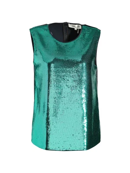 Top Dvf Diane Von Furstenberg cu paiete verde