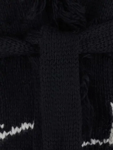 Cardigan Frantic cu franjuri negru