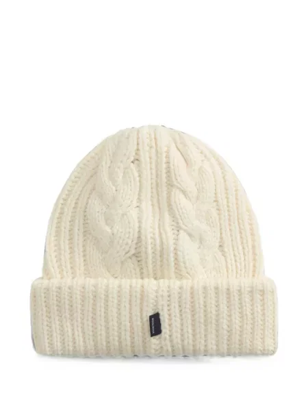 Căciulă Woolrich tricotate alb