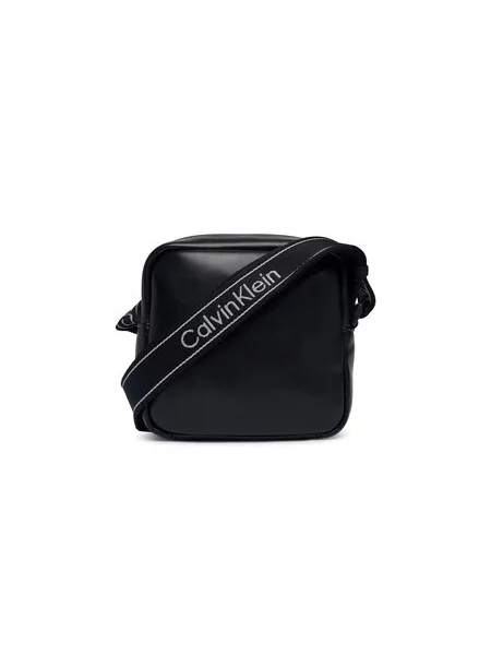 Crossbody táska Calvin Klein autogrammal fehér