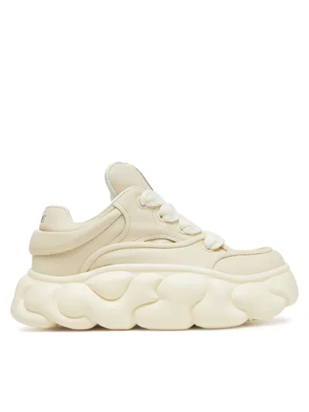 Sneakersy Goe na platformie beżowe