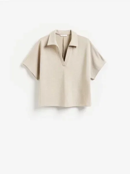 Reserved Tričko polo béžová