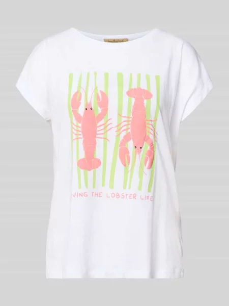 Oversized t-shirt z nadruk z motywem Smith And Soul biała