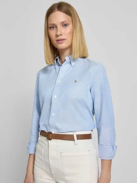 Koszula slim fit Polo Ralph Lauren z długim rękawem niebieska