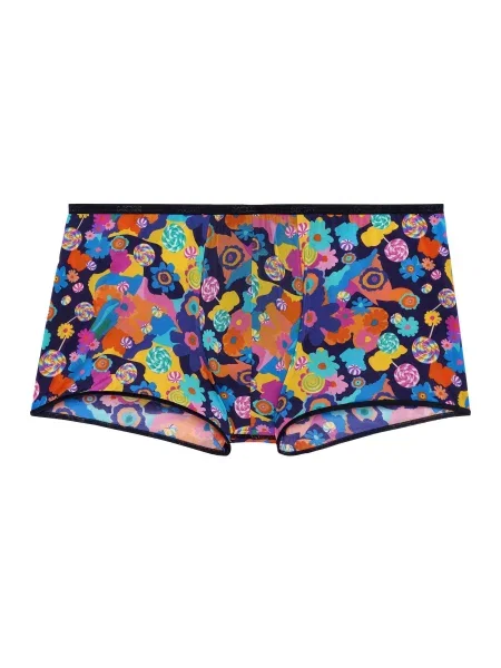 HOM Boxerky noční / aqua / fialová / oranžová modrá