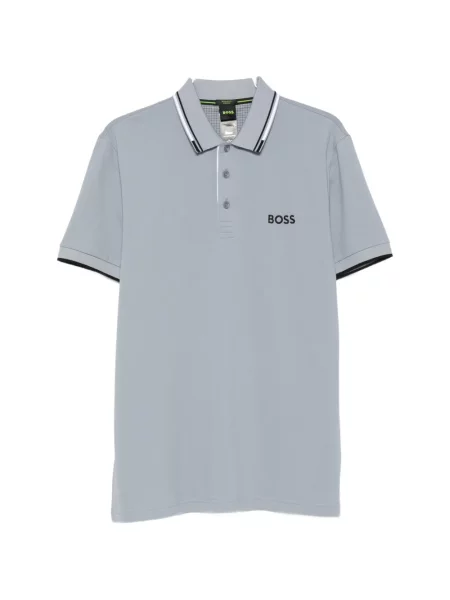 Tricou polo Boss cu imagine albastru