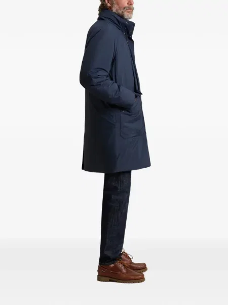 Geacă parka Woolrich cu glugă albastru
