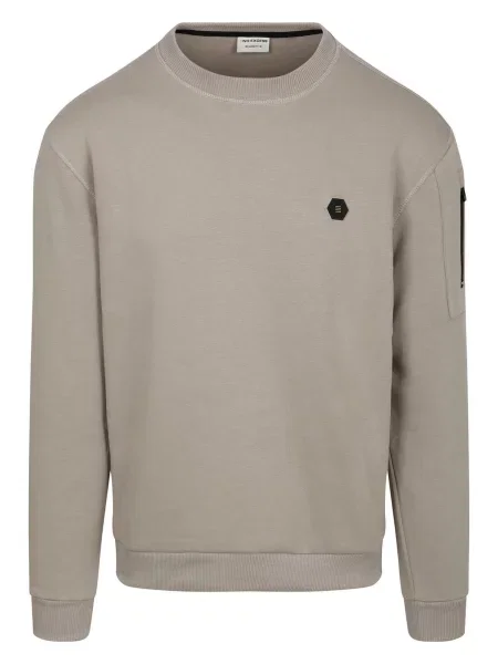 No Excess Sweater majica siva bež