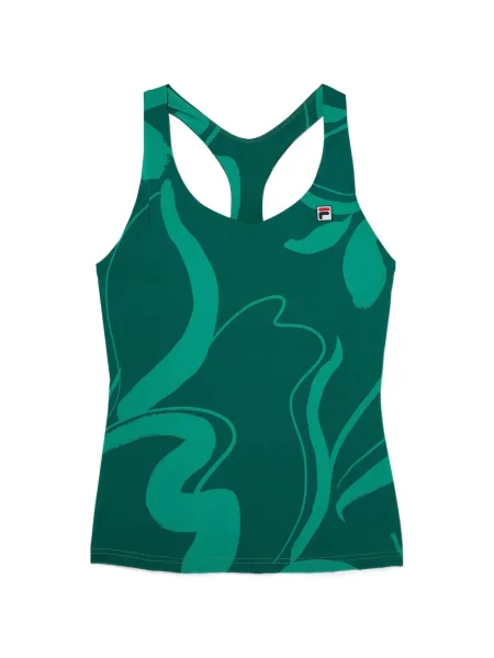Top Fila cu imagine cu imprimeu abstract verde
