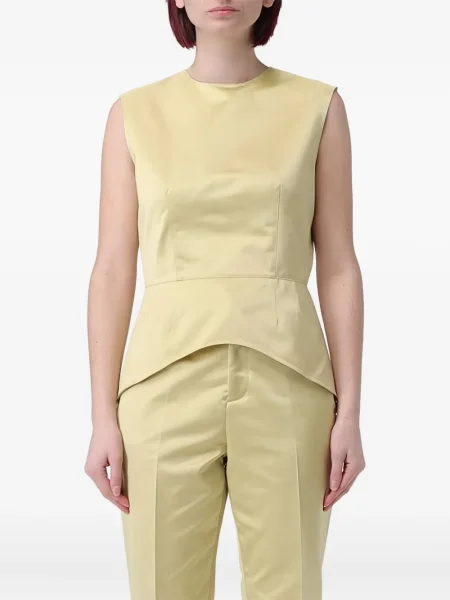 Сатенена блуза Fabiana Filippi зелено