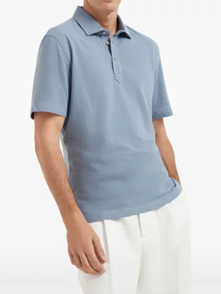 Polo majica Brunello Cucinelli plava